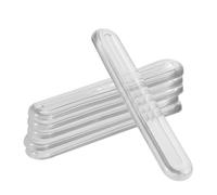 sourcing map 6pcs Door Stoppers Quiet Wall Protectors 2.4" x 0.6" Self Adhesive Reusable Clear Rubber Strip, Wall Shield Cushion for Home, Office, Wall Protector from Door Strips