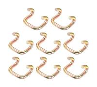 sourcing map 6Pcs Double J Hook, 11.3mm Dia 11023 lbs Ratchet Strap Tie Down Hook for 2" Tie Down Straps Wedding, Cars Trucks Trailers, Double Row Hooks Binder Accessories, Gold