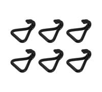 sourcing map 6Pcs Double J Hook, 9mm Dia 11023 lbs Ratchet Strap Tie Down Hook for 2" Tie Down Straps Wedding, Cars Trucks Trailers, Double Row Hooks Binder Accessories, Black