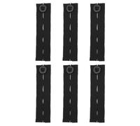 sourcing map 6Pcs Elastic Pants Waist Extenders, Adjustable Button Extenders for Women Men Pant Trousers Jeans (Black, 3.5x1inch)