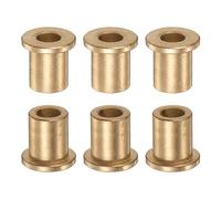 sourcing map 6pcs Flange Bearing Sleeve 10mm Bore 16mm OD 20mm Length 3mm Flange Thickness Bronze Bushing Self Lubricating Bushings Sleeve for Industrial Equipment