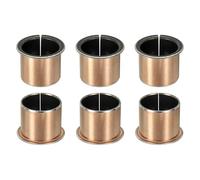 sourcing map 6Pcs Flanged Sleeve Bearing, 35mm Bore x 39mm OD x 35mm Length, 47 x 2.0mm Flange Dia x t Sintered Bronze Bushings Self-Lubricating Bearings for Industrial Equipment