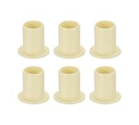 sourcing map 6Pcs Flanged Sleeve Bearing, Plastic Bushing ID 10mm x OD 12mm x Length 17mm POM Bushing, Yellow