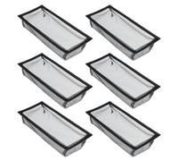 sourcing map 6Pcs Floor Vent Filter Screen, 4x10 Inch Floor Register Cover Trap Floor Vent Screen Net Cover for Home Air Vent Filter Mesh Keeps Debris, Coins Out, Black