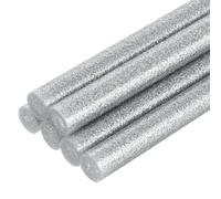 sourcing map 6pcs Full Size Hot Glue Sticks for Glue Gun 11mm x 200mm Large Glue Sticks, Glitter Silver