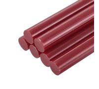 sourcing map 6pcs Full Size Hot Glue Sticks for Glue Gun 11mm x 200mm Large Glue Sticks, Wine Red