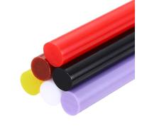 sourcing map 6pcs Full Size Hot Glue Sticks for Glue Gun 4-inch x 0.43-inch, 11 x 100mm 6 Colors Black, White, Bright Red, Brown, Purple, Yellow