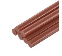 sourcing map 6pcs Full Size Hot Glue Sticks for Glue Gun 7mm x 200mm Small Glue Sticks, Dark Brown