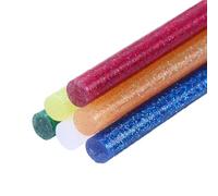 sourcing map 6pcs Glitter Hot Glue Sticks 0.28 inch x 8 inch Large Glue Sticks, 200 x 7mm Multicolor