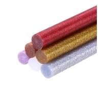 sourcing map 6pcs Glitter Hot Glue Sticks 8 inch x 0.43 inch Large Glue Sticks, 200 x 11mm 6 Color