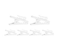 sourcing map 6pcs Headphone Wire Clips 0.94" Length Small Headset Cable Clamp Earphone Earplugs Cable Clothing Clip Earpiece Clamp Microphone Cord Hooks for 1.5mm Dia Round Wire, White