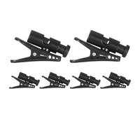 sourcing map 6pcs Headphone Wire Clips 1.42" Length Small Headset Cable Clamp Earphone Earplugs Cable Clothing Clip Earpiece Clamp Microphone Cord Hooks for 2-4mm Dia Round Wire, Black