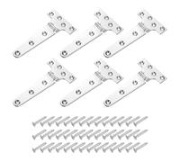 sourcing map 6Pcs Heavy Duty t Hinges, Marine Grade t Hinge 6" x 3" Stainless Steel Boat Hinges Cast Strap Hinge with Screws for Boat Hatch Yard Doors Barn Gate, Silver