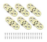 sourcing map 6Pcs Hidden Folding Table Hinges, 3.11" x 1.18" Zinc Alloy Flat Hinge, 180 Degree Furniture Hinges for Wood Table Kitchen Cabinet Door, Bronze