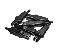 sourcing map 6pcs Insulated Alligator Clips 64mm 20A Electrical Test Spring Clamps Crocodile Clamps for Multimeter Laboratory Electric Battery Testing Cable Lead Clip, Black