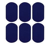 sourcing map 6Pcs Iron-on Patches, Elbow Knee Velvet Patches, Fabric Repair Patches Crafts for Repair Clothing Crafts Sweater Pants Shirts, 7x4 Inch Blue