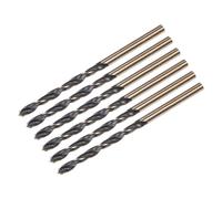 sourcing map 6pcs Jobber Drill Bits 3mm (0.118") Black Nitride & Gold Titanium Coated M2 High Speed Steel (HSS) Twist Drill Bits for Stainless Steel Aluminum Alloy Metal