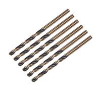 sourcing map 6pcs Jobber Drill Bits 3mm Black Nitride & Gold Titanium Coated 4341 High Speed Steel (HSS) 135 Degree Split Point Twist Drill Bits for Stainless Steel Metal Plastic Wood