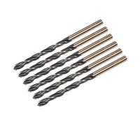 sourcing map 6pcs Jobber Drill Bits 4.5mm (0.177") Black Nitride & Gold Titanium Coated M2 High Speed Steel (HSS) Twist Drill Bits for Stainless Steel Aluminum Alloy Metal