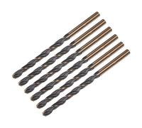 sourcing map 6pcs Jobber Drill Bits 4mm Black Nitride & Gold Titanium Coated 4341 High Speed Steel (HSS) 135 Degree Split Point Twist Drill Bits for Stainless Steel Metal Plastic Wood