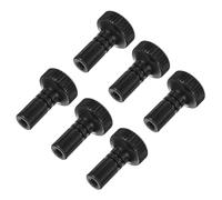 sourcing map 6Pcs Lamp Turn Knob On/Off Lamp Switch Replacement Brass Light Switch Knob Lamp Knob Lamp Switch Extension 19mm Length for Lamp Socket Switch, Black