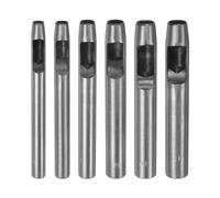 sourcing map 6Pcs Leather Hole Punch Set 6mm-11mm Steel Hollow Round Hole Punch Set Leather Hole Punch Cutter for Belts, Watch Band, Paper, Plastic, Leather Crafting