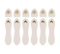 sourcing map 6pcs Leather Magnetic Snap Buckles, Sew on Toggle Closure Buckle, Snap Buttons Tab Buckle Fasteners Buttons Replacement for Pouches Jacket DIY Craft Sewing, White