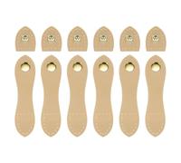 sourcing map 6pcs Leather Snap Buckles, Sew on Toggle Closure Buckle, Snap Buttons Tab Buckle Fasteners Buttons Replacement for Pouches Jacket DIY Craft Sewing, Khaki