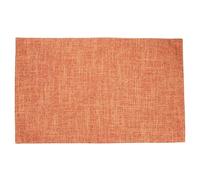 sourcing map 6pcs Linen Fabric Placemats 12" x 18" Polyester Rectangle Place Mats Machine Washable Heat Resistant Kitchen Table Mats for Outdoor Indoor Party Family Holiday, Orange