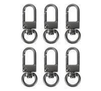 sourcing map 6Pcs Lobster Claw Clasp, 34mm/1.3inch Metal Swivel Keychain Clip Lanyard Snap Hooks for Bag Charm Purses Straps Jewelry Making DIY Craft, Matt Metallic Black