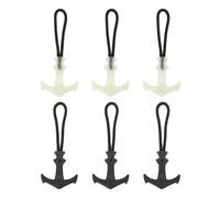 sourcing map 6pcs Luminous Zipper Pulls, Zipper Puller Head Glow in The Dark Anti-Lost Zipper Extenders for Outdoor Mountaineering Camping Jackets Luggage Backpacks Handbags, White/Black