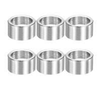 sourcing map 6pcs M12 Metal Spacers, 1/2" Stainless Steel Spacer 12mm IDx16mm ODx10mm Length Round Unthreaded Standoff Bushing Plain Finish for Screw Bolts, Silver