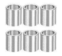 sourcing map 6pcs M12 Metal Spacers, 1/2" Stainless Steel Spacer 12mm IDx16mm ODx20mm Length Round Unthreaded Standoff Bushing Plain Finish for Screw Bolts, Silver