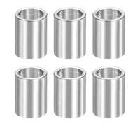 sourcing map 6pcs M12 Metal Spacers, 1/2" Stainless Steel Spacer 12mm IDx16mm ODx25mm Length Round Unthreaded Standoff Bushing Plain Finish for Screw Bolts, Silver