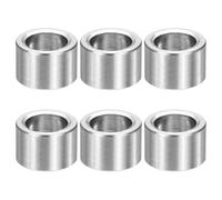 sourcing map 6pcs M12 Metal Spacers, 1/2" Stainless Steel Spacer 12mm IDx18mm ODx12mm Length Round Unthreaded Standoff Bushing Plain Finish for Screw Bolts, Silver