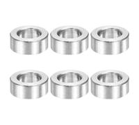 sourcing map 6pcs M12 Metal Spacers, 1/2" Stainless Steel Spacer 12mm IDx20mm ODx8mm Length Round Unthreaded Standoff Bushing Plain Finish for Screw Bolts, Silver