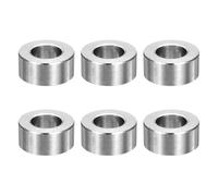 sourcing map 6pcs M12 Metal Spacers, 1/2" Stainless Steel Spacer 12mm IDx22mm ODx10mm Length Round Unthreaded Standoff Bushing Plain Finish for Screw Bolts, Silver