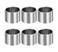 sourcing map 6pcs M14 Metal Spacers, 9/16" Stainless Steel Spacer 14mm IDx16mm ODx16mm Length Round Unthreaded Standoff Bushing Plain Finish for Screw Bolts, Silver