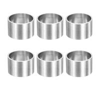 sourcing map 6pcs M16 Metal Spacers, 5/8" Stainless Steel Spacer 16mm IDx18mm ODx12mm Length Round Unthreaded Standoff Bushing Plain Finish for Screw Bolts, Silver