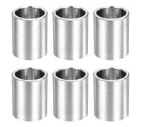 sourcing map 6pcs M16 Metal Spacers, 5/8" Stainless Steel Spacer 16mm IDx20mm ODx25mm Length Round Unthreaded Standoff Bushing Plain Finish for Screw Bolts, Silver