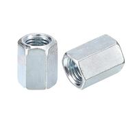 sourcing map 6pcs M16x22x30mm Coupling Nuts - Galvanized Carbon Steel Hex Threaded Rod Coupler for Furniture, Electronic, Industrial