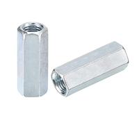 sourcing map 6pcs M16x22x60mm Coupling Nuts - Galvanized Carbon Steel Hex Threaded Rod Coupler for Furniture, Electronic, Industrial