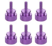 sourcing map 6Pcs M3x10 Aluminum Thumb Screws, 12x20mm(ODxH) Computer Case Thumb Screws for PC Side Panel Motherboard Mounting Screw, Purple
