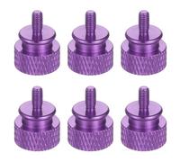 sourcing map 6Pcs M3x6 Aluminum Thumb Screws, 12x16mm(ODxH) Computer Case Thumb Screws for PC Side Panel Motherboard Mounting Screw, Purple