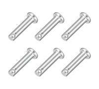 sourcing map 6Pcs M4 x 16mmSingle Hole Clevis Pins, 304 Stainless Steel Flat Head Clevis Pins Hitch Pin for Trailer Latch, Mechanics Repair, Furniture Installation, Industrial Equipment