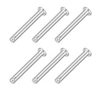 sourcing map 6Pcs M4 x 30mmSingle Hole Clevis Pins, 304 Stainless Steel Flat Head Clevis Pins Hitch Pin for Trailer Latch, Mechanics Repair, Furniture Installation, Industrial Equipment