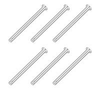 sourcing map 6Pcs M4 x 50mmSingle Hole Clevis Pins, 304 Stainless Steel Flat Head Clevis Pins Hitch Pin for Trailer Latch, Mechanics Repair, Furniture Installation, Industrial Equipment