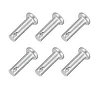 sourcing map 6Pcs M5 x 16mm Single Hole Clevis Pins, 304 Stainless Steel | Flat Head Clevis Pins Hitch Pin, for Trailer Latch, Mechanics Repair, Furniture Installation, Industrial Equipment