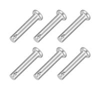 sourcing map 6Pcs M5 x 25mmSingle Hole Clevis Pins, 304 Stainless Steel Flat Head Clevis Pins Hitch Pin for Trailer Latch, Mechanics Repair, Furniture Installation, Industrial Equipment