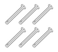 sourcing map 6Pcs M5 x 35mmSingle Hole Clevis Pins, 304 Stainless Steel Flat Head Clevis Pins Hitch Pin for Trailer Latch, Mechanics Repair, Furniture Installation, Industrial Equipment